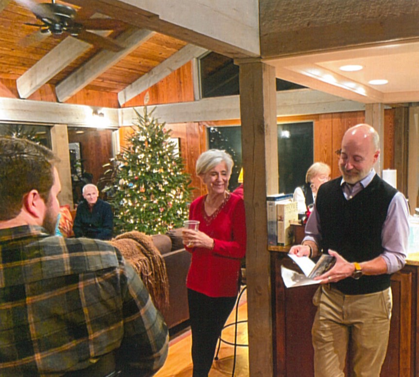 Reid and Sarah at 2019 Christmas party