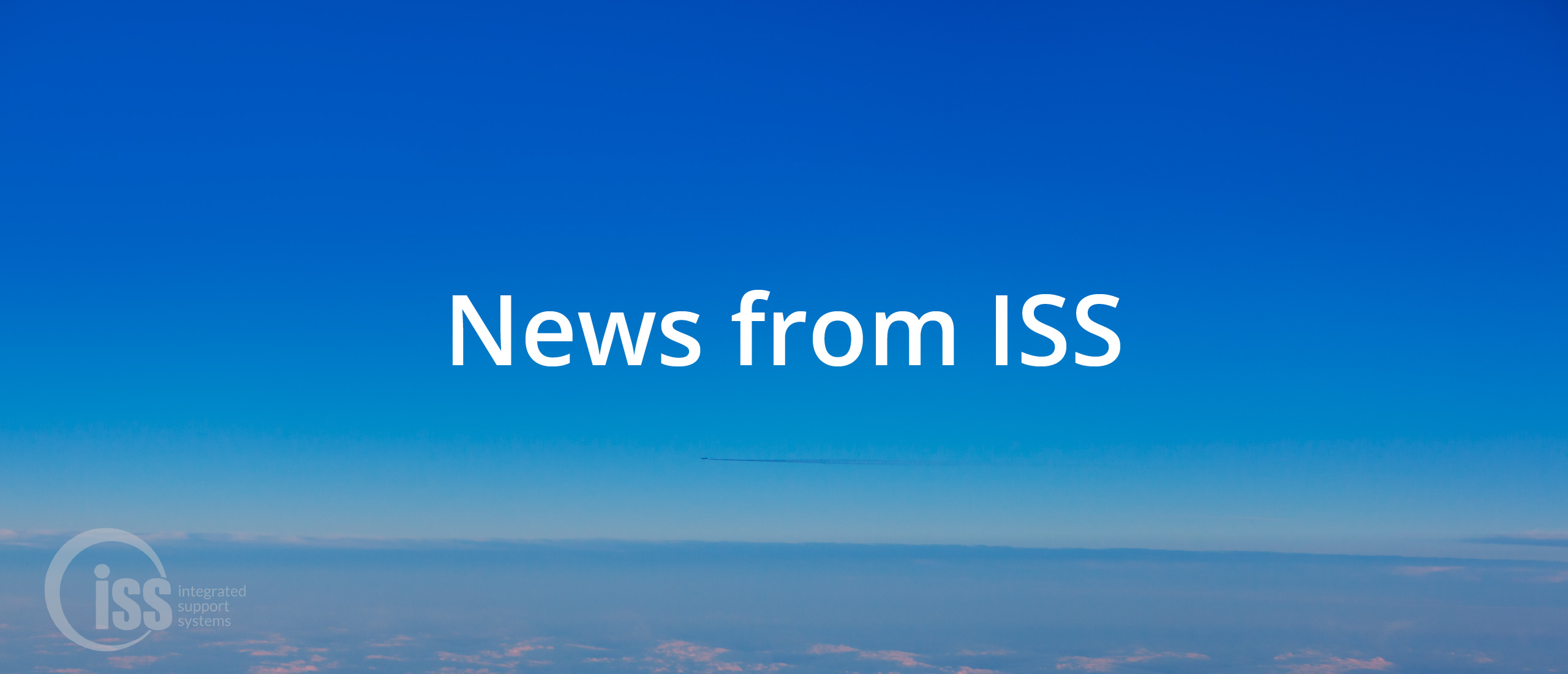 itty bitty plane flying across the horizon with text overlay saying 'News from ISS'